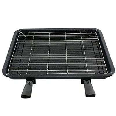 Image of SPARES2GO Extra Large Grill Pan, Rack &amp; Dual Detachable Handles for Kenwood Oven Cookers