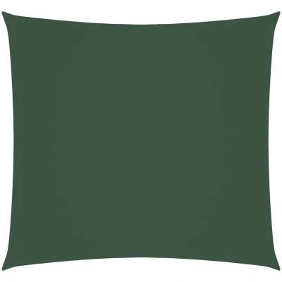 Image of vidaXL Sunshade Sail Oxford Fabric Square 5x5 m Dark Green