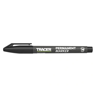 Image of Tracer Fine Point Permanent Construction Marker (1 2mm Bullet General Purpose with quick drying ink) Black