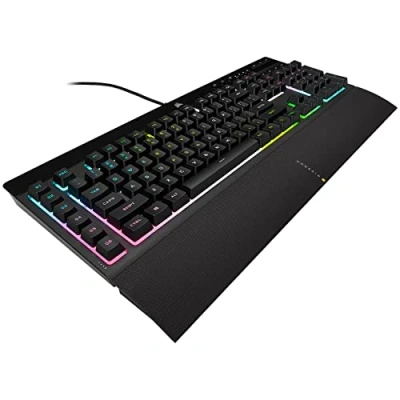 Image of Corsair K55 RGB PRO XT Wired Membrane Gaming Keyboard IP42 Dust and Liquid Resistant 6 Macro Keys with Elgato Integration iCUE QWERTY IT PC, Mac, Xbox Black