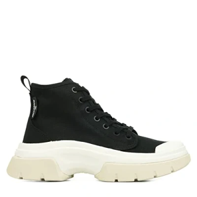 Image of Palladium PALLAWAVE Women&#039;s Trainers, Black/Marshmallow, UK 3