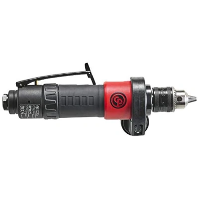 Image of Chicago Pneumatic CP887C Air Power Drill, Hand Tools &amp; Home Improvement, 3/8 Inch (10 mm), Keyed Chuck, Straight Handle, 0.4 HP / 300 W, Stall Torque 3.8 ft. lbf 5.1 NM 2100 RPM