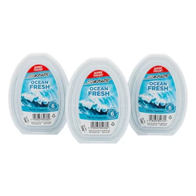 Image of Gel Air Freshener Sachets Ocean Fresh Scent Lasts 6 Weeks 6x 150g Room Fresheners for Home Odour Eliminator Bathroom Freshner Toilet