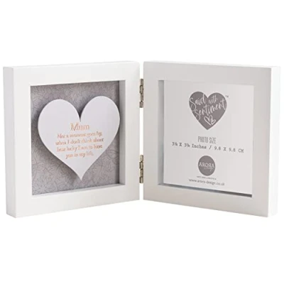 Image of Said with Sentiment 7663 Mum Hinged Heart Photo Frame