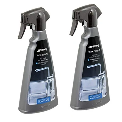 Image of Smeg Genuine Stainless Steel Cleaner Cleaning Spray Bottle 500ml (Pack of 2)