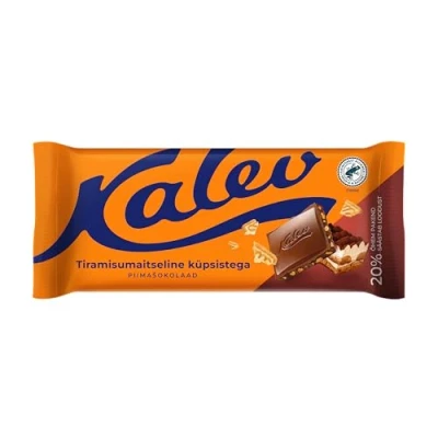 Image of [Pack of 2] Kalev Tiramisu Flavoured Milk Chocolate with Biscuit Pieces 100g