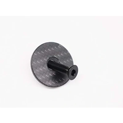 Image of A Head Carbon Stem Headset Cap 1 1/8 Inch with Titanium Screw Glossy Matte