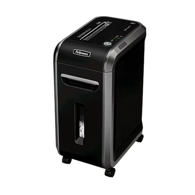 Image of Fellowes 18 Sheet Paper Shredder for Office Use 100% Jam Proof Cross Cut 99Ci Shreds 30 Minutes Powershred with Large 34 Litre Pull Out Bin DIN Level P4 Black
