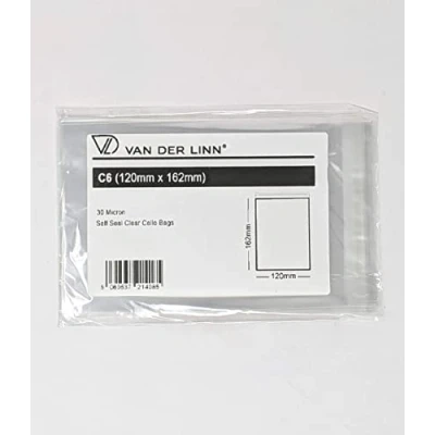 Image of C6 Cello Card Bags, VDL Self Seal Cellophane Display Envelopes for Cards and Prints (1000)