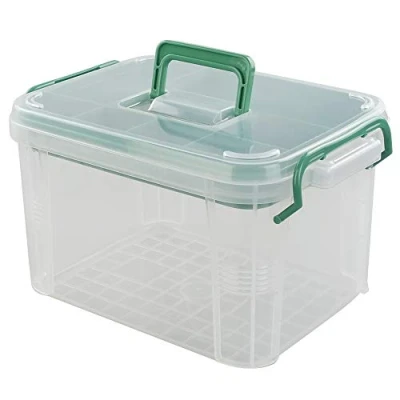 Image of Cadineer Household Plastic First Aid Kit, Medicine Box, Clear Storage Box