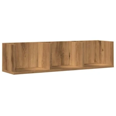 Image of vidaXL CD Wall Shelf Storage Floating Artisan Oak Engineered Wood