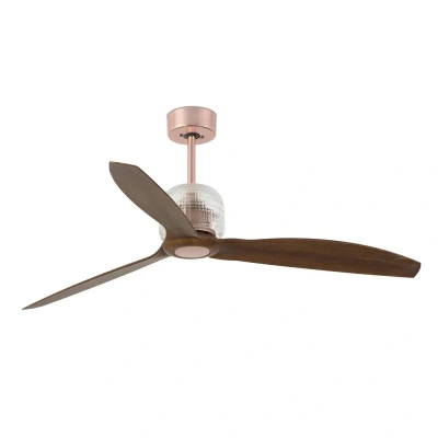 Image of Deco Copper, Wood Ceiling Fan LED With DC Motor