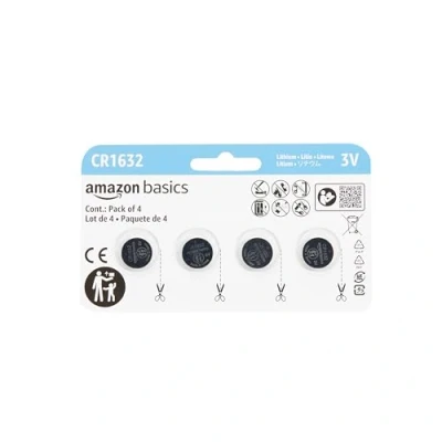 Image of Amazon Basics CR1632 Lithium Coin Battery, 4 Count (Pack of 1)