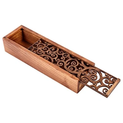 Image of 4 Types Wooden Pencil Case Box, Mini Storage Containers Desktop Stationery Organiser Gift Jewelry Box For Student School Office Use(#1)