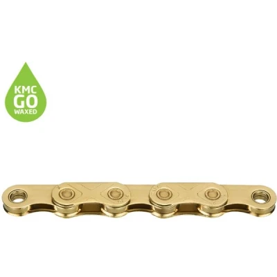 Image of KMC X Flat 12/13 Speed Ti N Gold Waxed 126L Chain