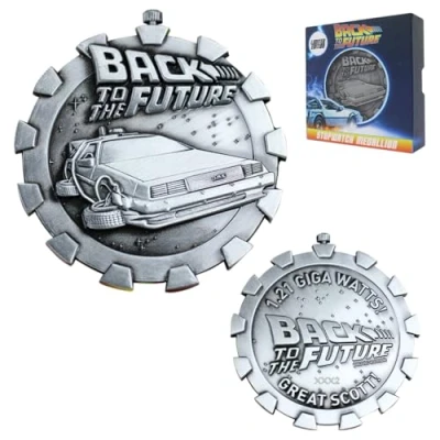 Image of Back to the Future Limited Edition Stopwatch Detailed Metal Medallion