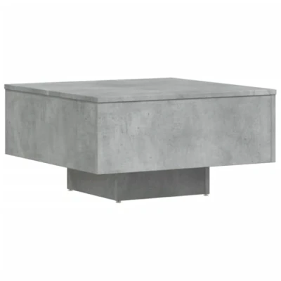 Image of vidaXL Scandinavian Style Coffee Table in Concrete Grey, 60x60x31.5 cm, Perfect for Living Room, Engineered Wood