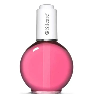 Image of Silcare The Garden of Colour Cuticle Nail Oil Raspberry Light Pink 75ml