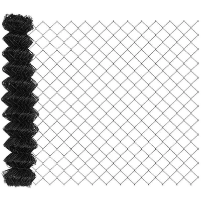 Image of vidaXL Chain Link Fence Grey 1.4x25 m Steel