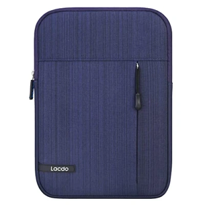 Image of Lacdo Tablet Sleeve Case for 11 inch iPad Pro M4, Air M2, 10.9 iPad, 10.2 5 4, 10.5 Pro, 9.7&quot; 11&quot; Galaxy Tab A9+ Protective Bag, Blue
