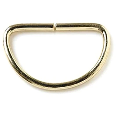 Image of Merriway BH01613 (12 Pcs) Curtain Metal D Ring, 25mm (1 inch) Brass Plated Pack of 12 Pieces