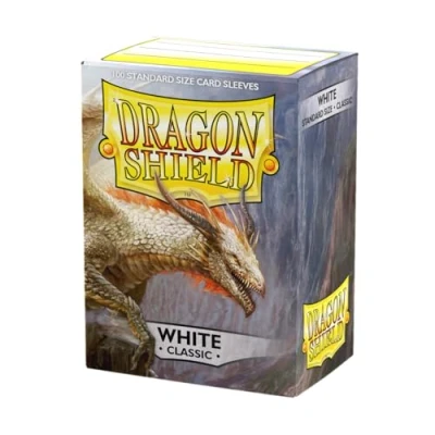 Image of White (100 Sleeves) Dragon Shield Classic