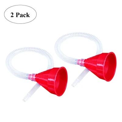 Image of Keenso Plastic 8cm Wide Mouth Fuel Funnel (2 pcs) for Automotive Liquid Transfer