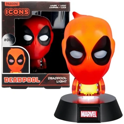 Image of Paladone PP6374DPL Deadpool 3D Icon Light Officially Licensed Disney Marvel Merchandise Red