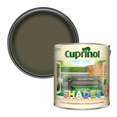 Image of Cuprinol 5092586 Garden Shades Exterior Woodcare, Old English Green,2.5L