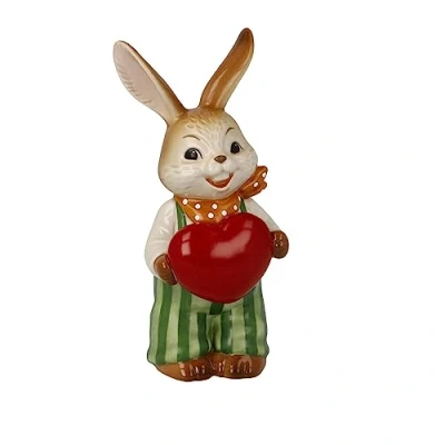 Image of Goebel 66 845 82 1 Rabbit Figurine From the Heart! Made of Stoneware, Dimensions: 5.5 x 5 12 cm