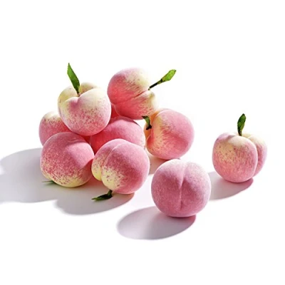 Image of Mokyler Artificial Fruits, 10 Pcs Fake Fruit Peach, Peach Model Faux Decorative Fruits for Home Party Photography Prop Wedding Decoration