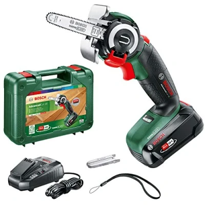 Image of Bosch Home and Garden 18 Nanoblade Cordless Saw Advancedcut, Volt System, in Carrying Case, Green