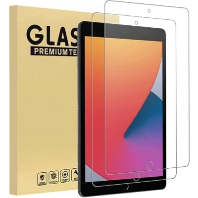 Image of World Biz 2 Pack Screen Protector for iPad 9 (2021 Model)/ 8 (2020 7 (2019 Model)[10.2 Inch, 9th/8th/7th Generation] Tempered Glass Film, Anti Scratch, Impact Resistant