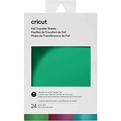 Image of Cricut 2008715 Foil Transfer Sheets Sampler, Jewel (24 ct), 10.1 cm x 15.2 (4&quot; 6&quot;)