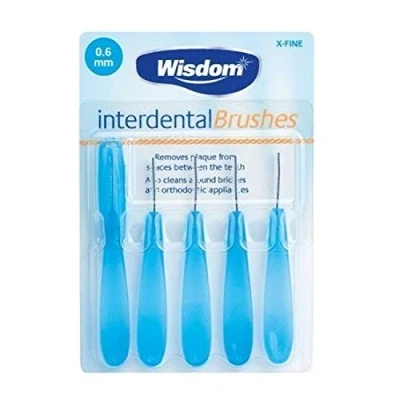 Image of Wisdom Interdental Toothbrushes 0.6mm X fine Pack of 12, Total 60