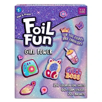 Image of Skillmatics Foil Fun Girl Power, 20+ DIY Art Magnets, Mess Free Craft Kit, 60+ Foam Stickers, Creative Activity for Girls, Kids, Tweens, Teens (Ages 7 13), Gifts, Travel, Party Favor