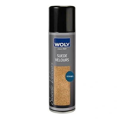 Image of Woly Suede Velours Renovating Spray 250ml Dark Blue