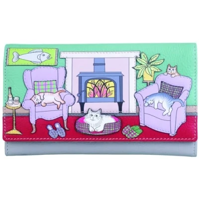 Image of Mala Leather Hamish&#039;s House Collection Purse RFID Blocking 3646_16 Grey