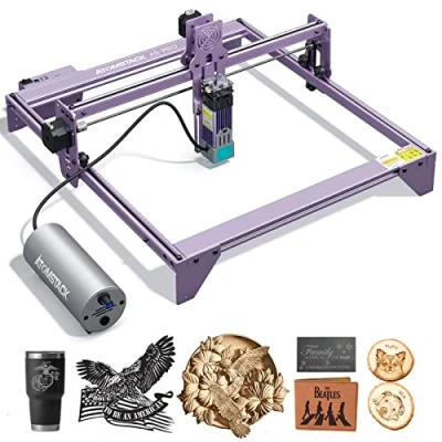 Image of ATOMSTACK A5 Pro Laser Engraver with Air Assist Kit, 40W Engraving Cutting Machine Cutter Eye Protection Fixed Focus, 5W 5.5W Output Power, Compressed Spot, Area 410x400mm