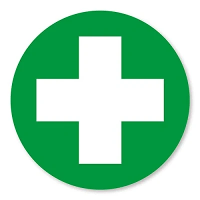 Image of First Aid Box Stickers,90mm, Self Adhesive Vinyl Sticker, Firs and Emergency Signs (Self Vinyl)