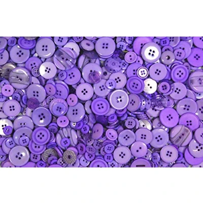 Image of celloexpress Lavender Buttons Mixed Sizes and Colours of Various for Sewing Crafting Pack 25g