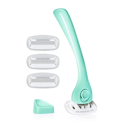 Image of Billie Razors for Women Shave Kit Women’s Razor + 4 x 5 Blade Refills Magnetic Holder Minty