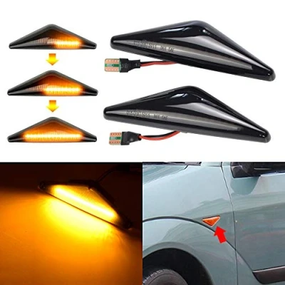 Image of Hacreyatu Turn Signal Light Dynamic Side Marker LED Flowing Indicator Lamp Replacement For F ord Focus MK1 Mondeo MK3