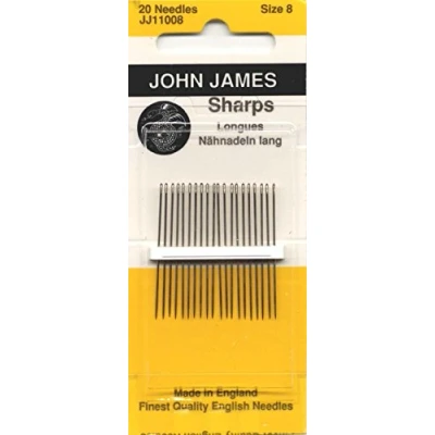 Image of Colonial Needle Sharps Hand Needles Size 8 20/Pkg