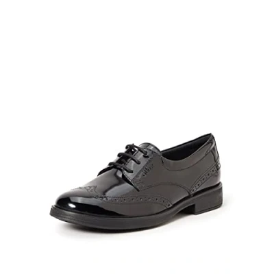 Image of Geox Girl&#039;s Jr Agata School Uniform Shoe, Black, 7 UK (41 EU)