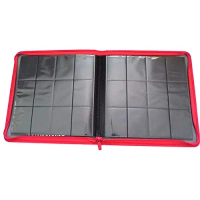 Image of docsmagic.de Premium Pro Player 12 Pocket Playset Zip Album Red 480 Card Binder MTG PKM YGO