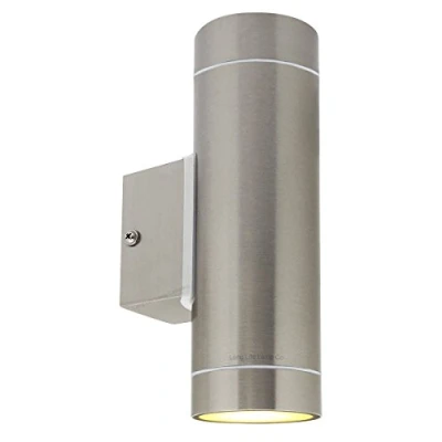 Image of Long Life Lamp Company Stainless Steel LED Double Outdoor Wall Light IP65 Up Down 8WZLC02