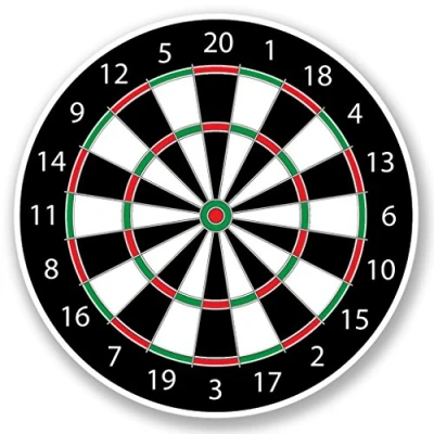 Image of 2 x 10cm/100mm Dart Board Vinyl SELF Adhesive Sticker Decal Laptop Travel Luggage Car Bike Sign Fun #4643