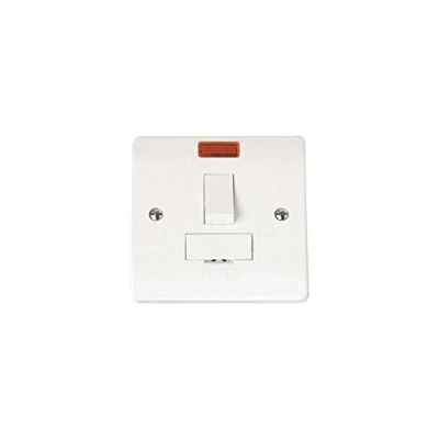 Image of Click Switched Fused Connection Unit 13 Amp White PVC With Neon Indicator