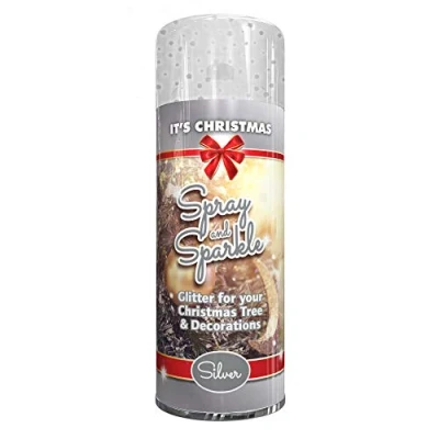Image of It&#039;s Christmas Spray and Sparkle Glitter Silver 200ml